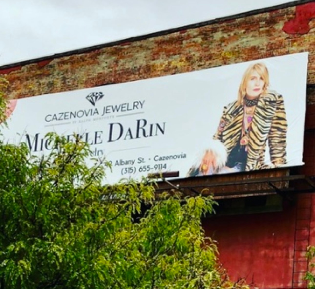 Michelle DaRin featured on Cazenovia Jewelry billboard campaign