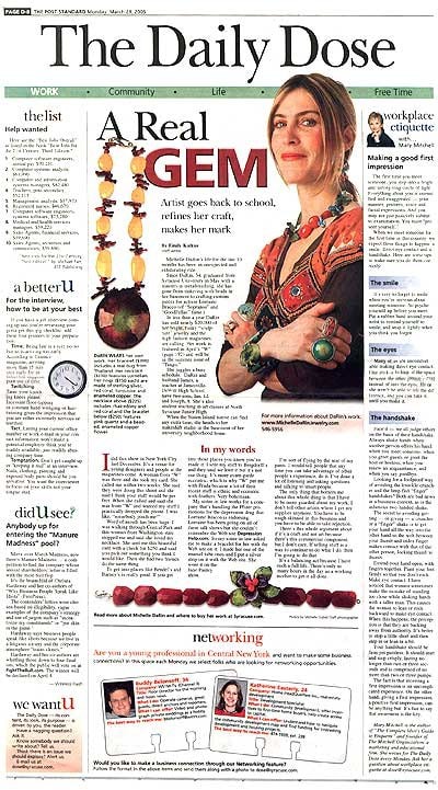 "A Real Gem" — artist profile in The Post-Standard